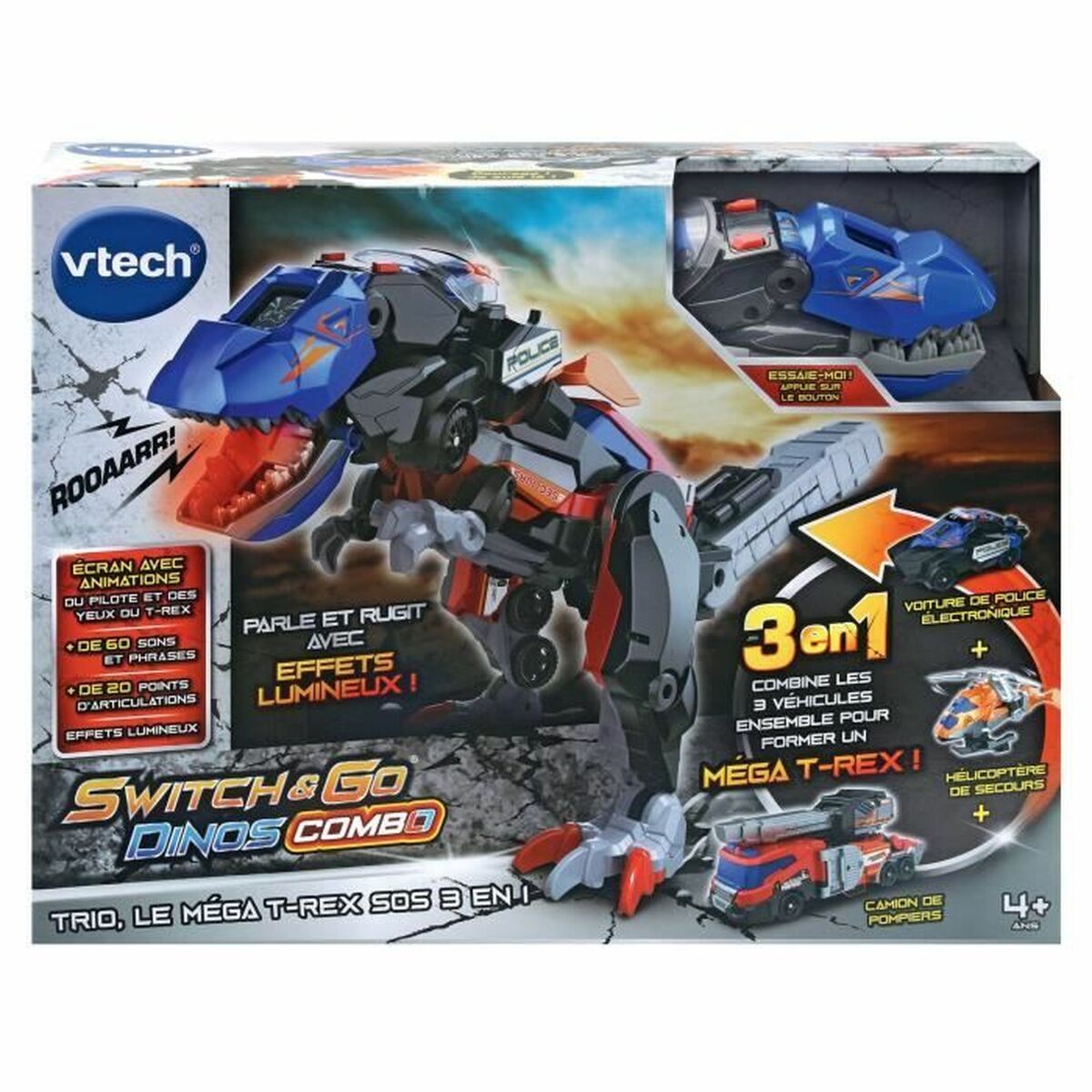 3417765495052 - Umwandelbarer Super-Roboter Switch & Go Dinos Combo Dinosaurier 3417765495052 - Umwandelbarer Super-Roboter Switch & Go Dinos Combo Dinosaurier