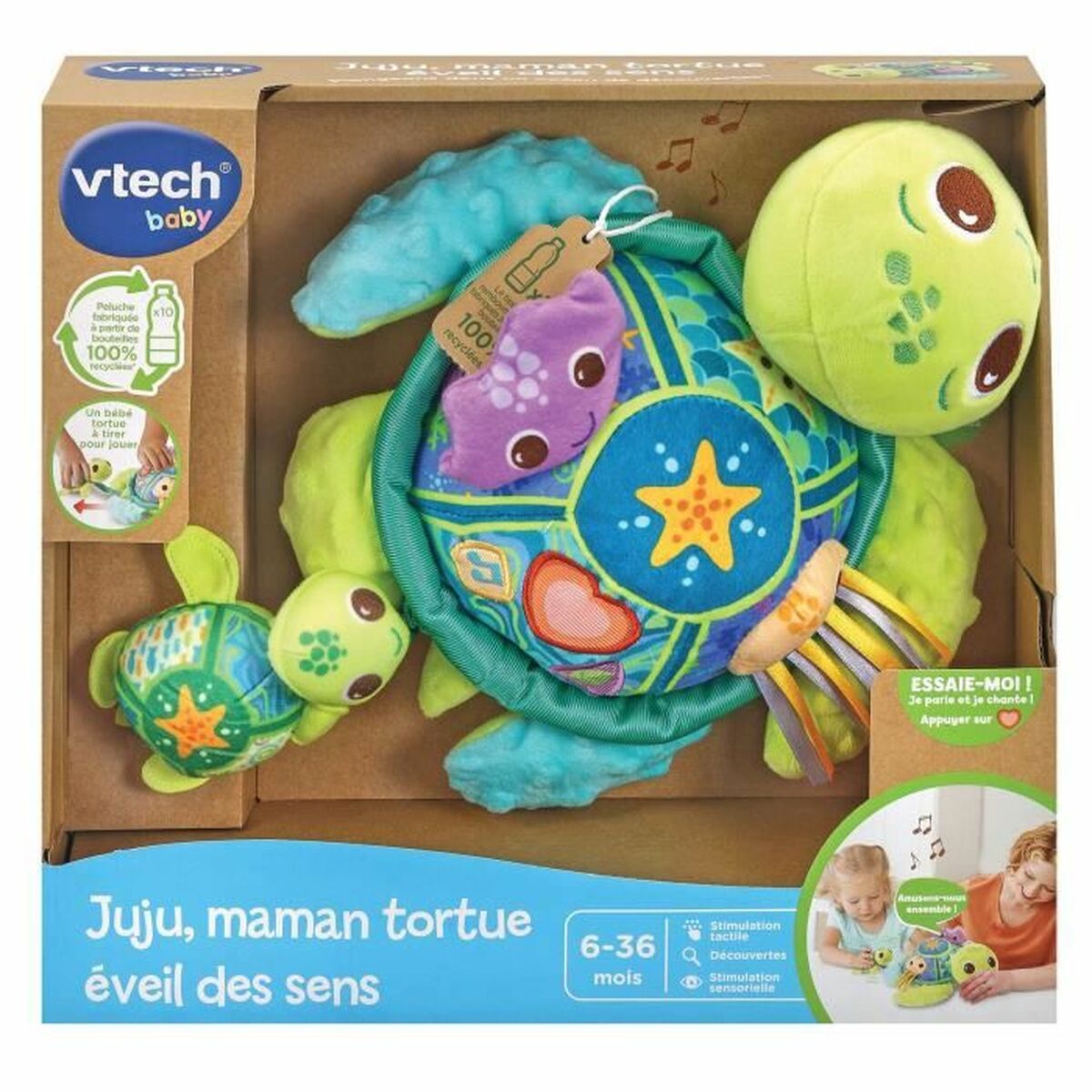 3417765548055 - Plüschtier Juju Mother Turtle + 6 Monate Recycelter Musikalisch 3417765548055 - Plüschtier Juju Mother Turtle + 6 Monate Recycelter Musikalisch