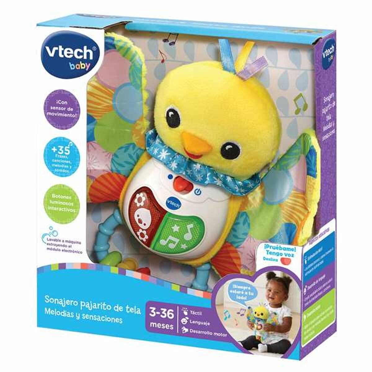 3417765587221 - Musik-Rassel Baby Musik Interaktiv Entchen Lichter 20 x 21 x 6 cm