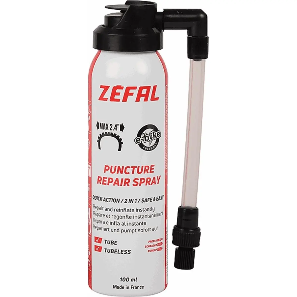 3420581126000 - Tubeless Reparatur- und Aufblas-Spray 100ml - Für Presta und Schrader Ventile