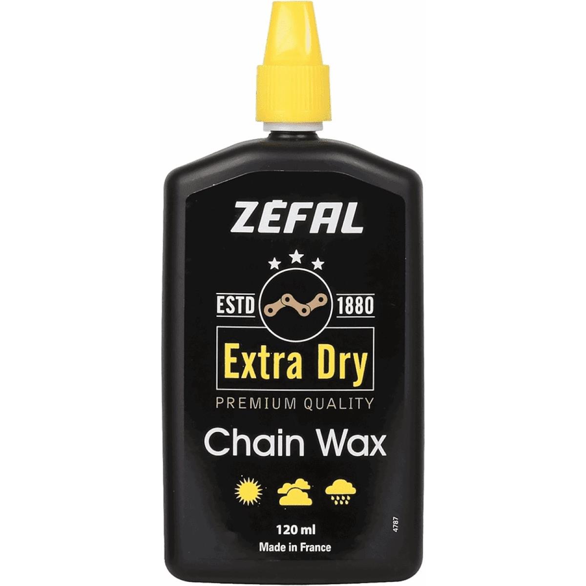 3420589612017 - Zéfal Extra Dry Wax Kettenöl 120ml - Premium Wachs für Fahrräder Schutz und Haltbarkeit