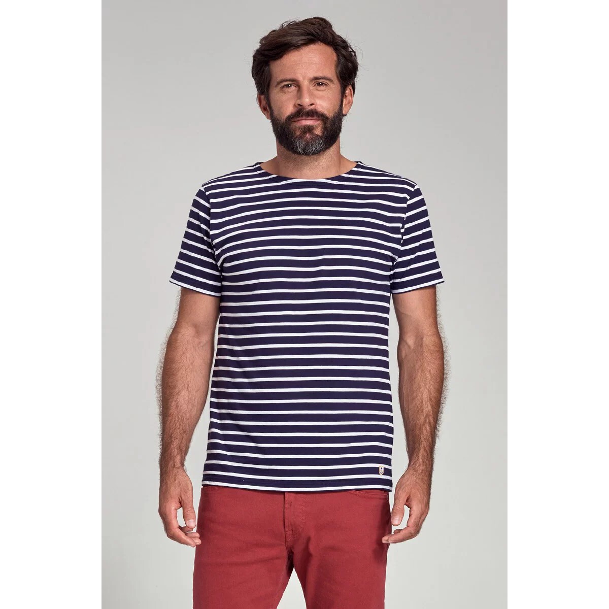 3422769443381 - Armor-lux Hoëdic Boatneck Héritage Stripe T-shirt Navy White 3422769443381 - Armor-lux Hoëdic Boatneck Héritage Stripe T-shirt Navy White