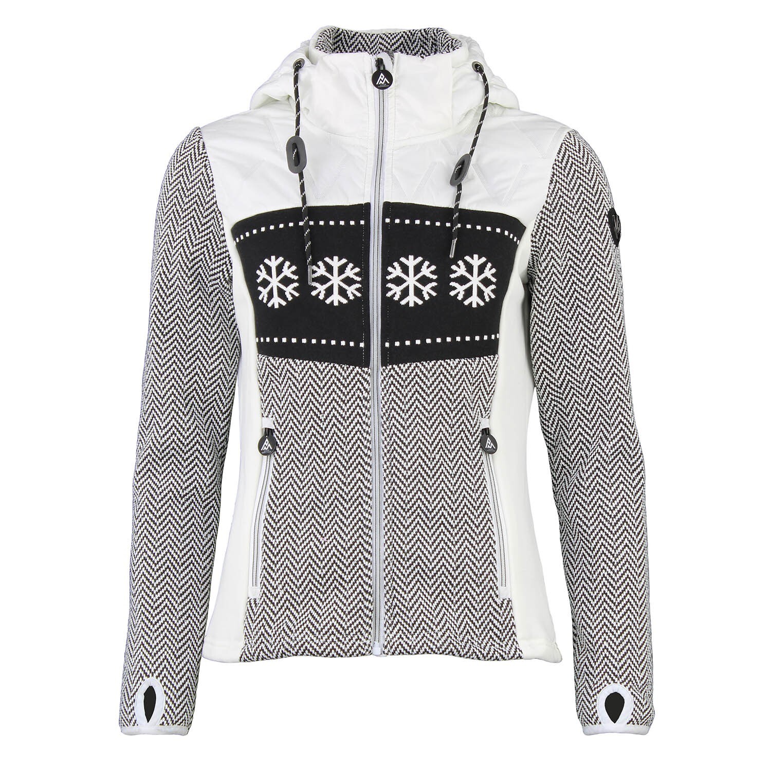 3430890080788 - Zipper Hoodie aus zwei Materialien für Damen Peak Mountain