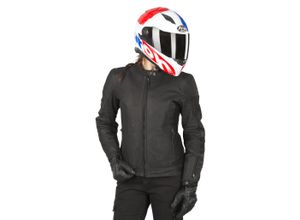 3435980291419 - Debbie Damen Motorrad Lederjacke - Schwarz - M - female