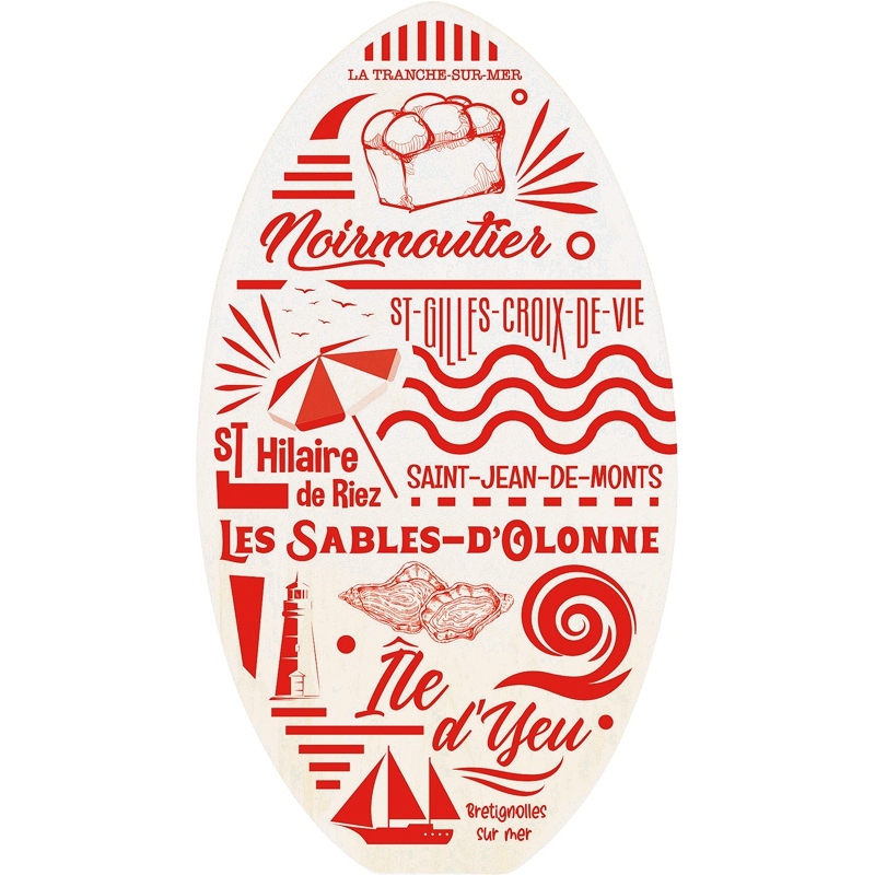 3437012245551 - Spiele für draußen Skimboard aus Holz Vendée (x6)