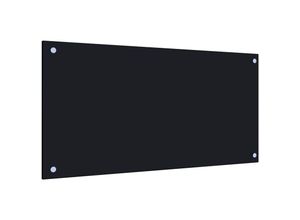 3441200281467 - - Küchenrückwand Schwarz 80x40 cm Hartglas