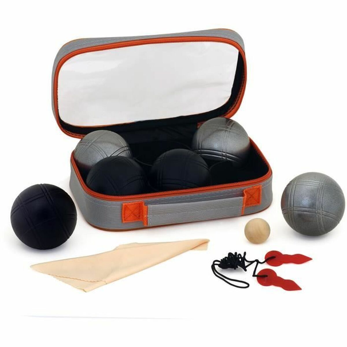 3450650062342 - Boccia-Spielset Schwarz Silberfarben Stahl (6 Stück)
