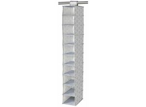 3456850220438 - Calicosy - Rack mit 10 Fächern Vliesstoff Fächer-Muster - H128 cm - Grau