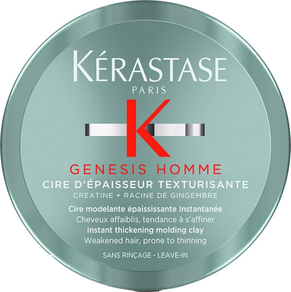 3474637077594 - - Genesis Home Cire Dépaisseur Texturisante - Stärkendes Styling Clay - -genesis Homme Cire Texturisante 75ml