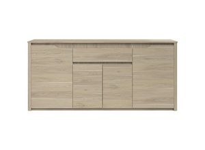 3480940216216 - Sideboard 4 Türen 1 Schublade Eiche Dekor L185 cm - Wendy