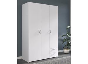 3480940296690 - Parisot Kleiderschrank mit 2 Schubkästen - Daily 3-trg Weiss