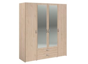 3480940299172 - Parisot Daily 13 Kleiderschrank 4-türig mit Spiegel Eiche