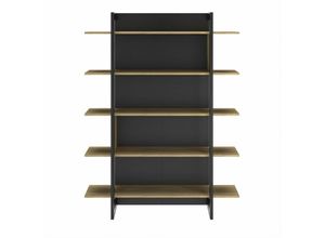 3483600793843 - Calicosy - Industrielles Bücherregal 5 Regale L136 cm - Russel