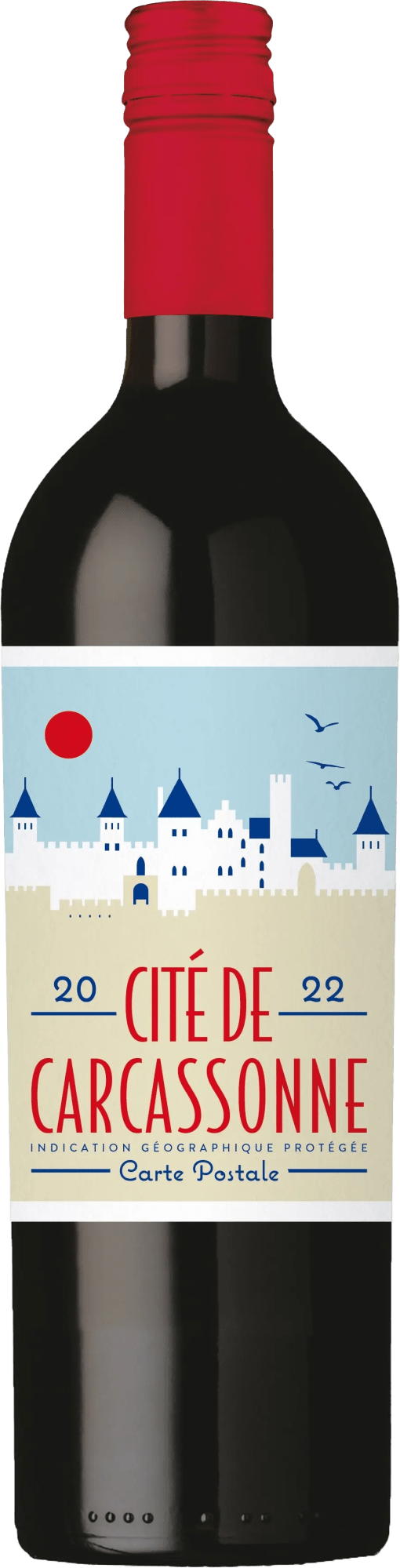 3500610160264 - Carte Postale Cité de Carcassonne Rouge