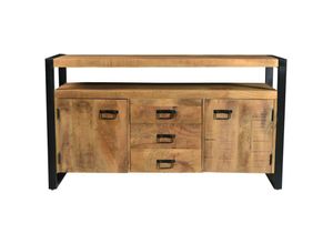 3517920750627 - Vente-unique - Sideboard mit 2 Türen & 3 Schubladen - Mangoholz & Metall - harlem