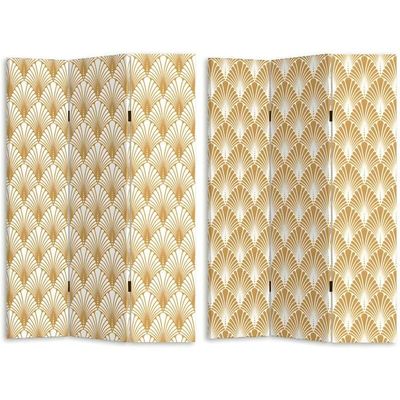 3517920873647 - Ozaia - Paravent Raumteiler Art Déco - 180 x 120 cm - luxor - Goldfarben