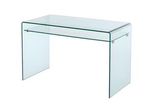 3517920928798 - Vente-unique - Schreibtisch mit 1 Ablage - Glas - stileos