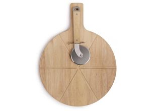 3523930101465 - Livoo - Pizza-Schneidebrett Set 30 cm Holz Braun