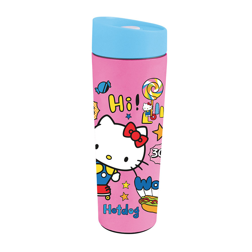 3524550060019 - Thermoflasche aus Edelstahl für Mädchen Jemini Hello Kitty [Größe 350 ml]