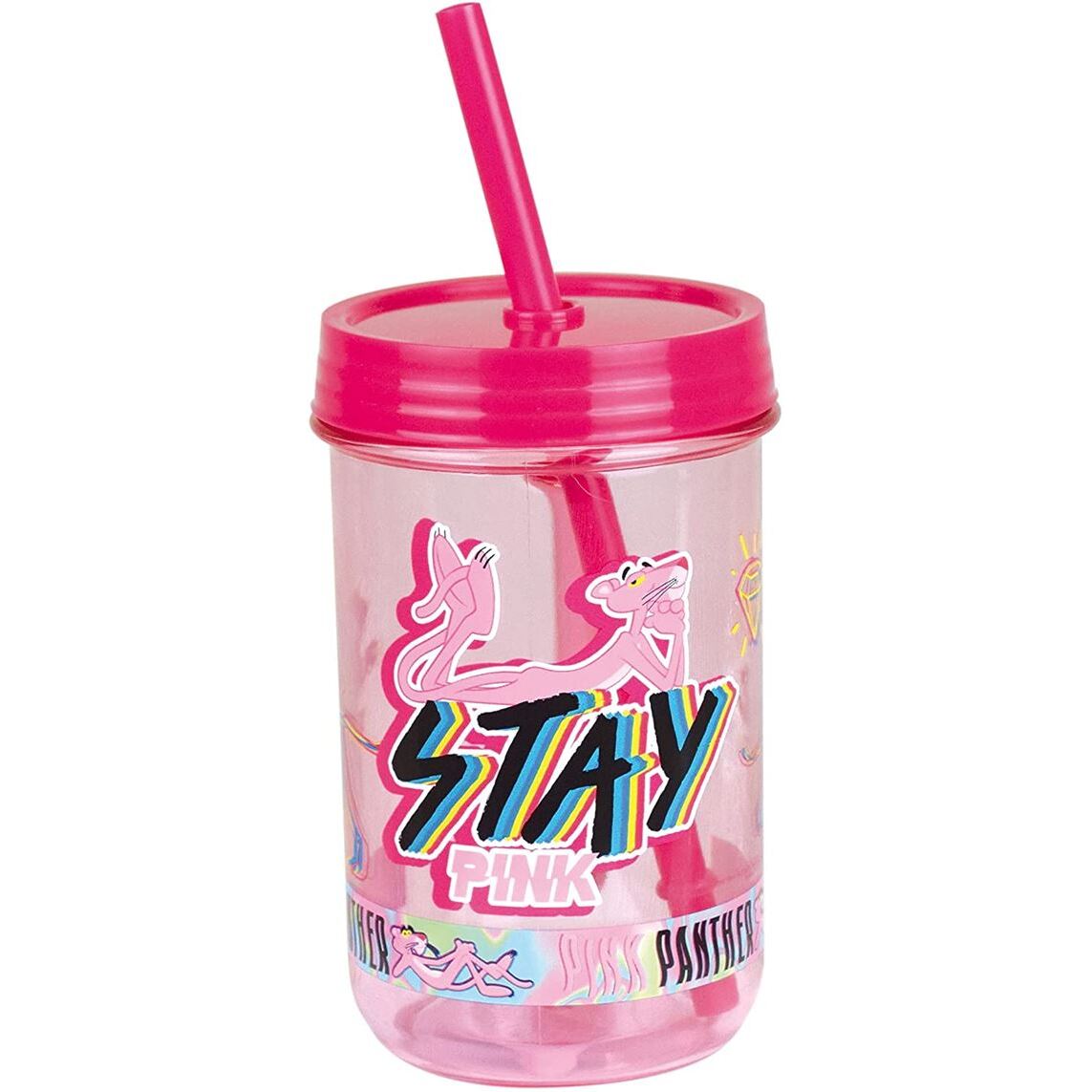 3524550060071 - Tasse mit Strohhalm Kind Jemini Panthère Rose