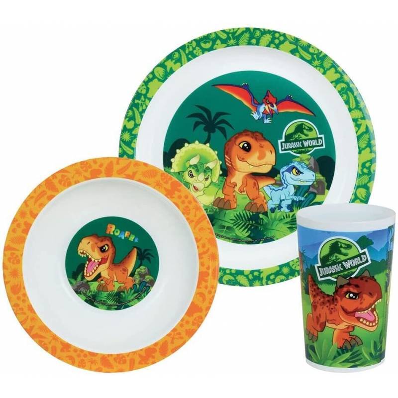 3524550060668 - Essensset - Teller Schüssel Glas Kind Jemini Jurassic World 3524550060668 - Essensset - Teller Schüssel Glas Kind Jemini Jurassic World