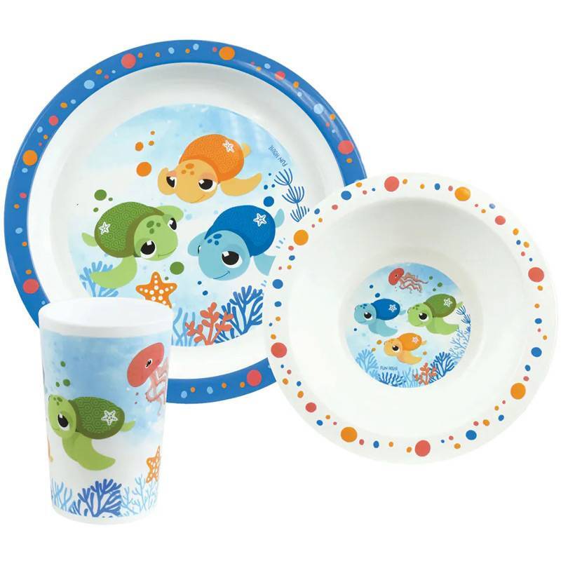 3524550061443 - Geschirrset Kind Jemini Ma petite carapace assiette bol verre