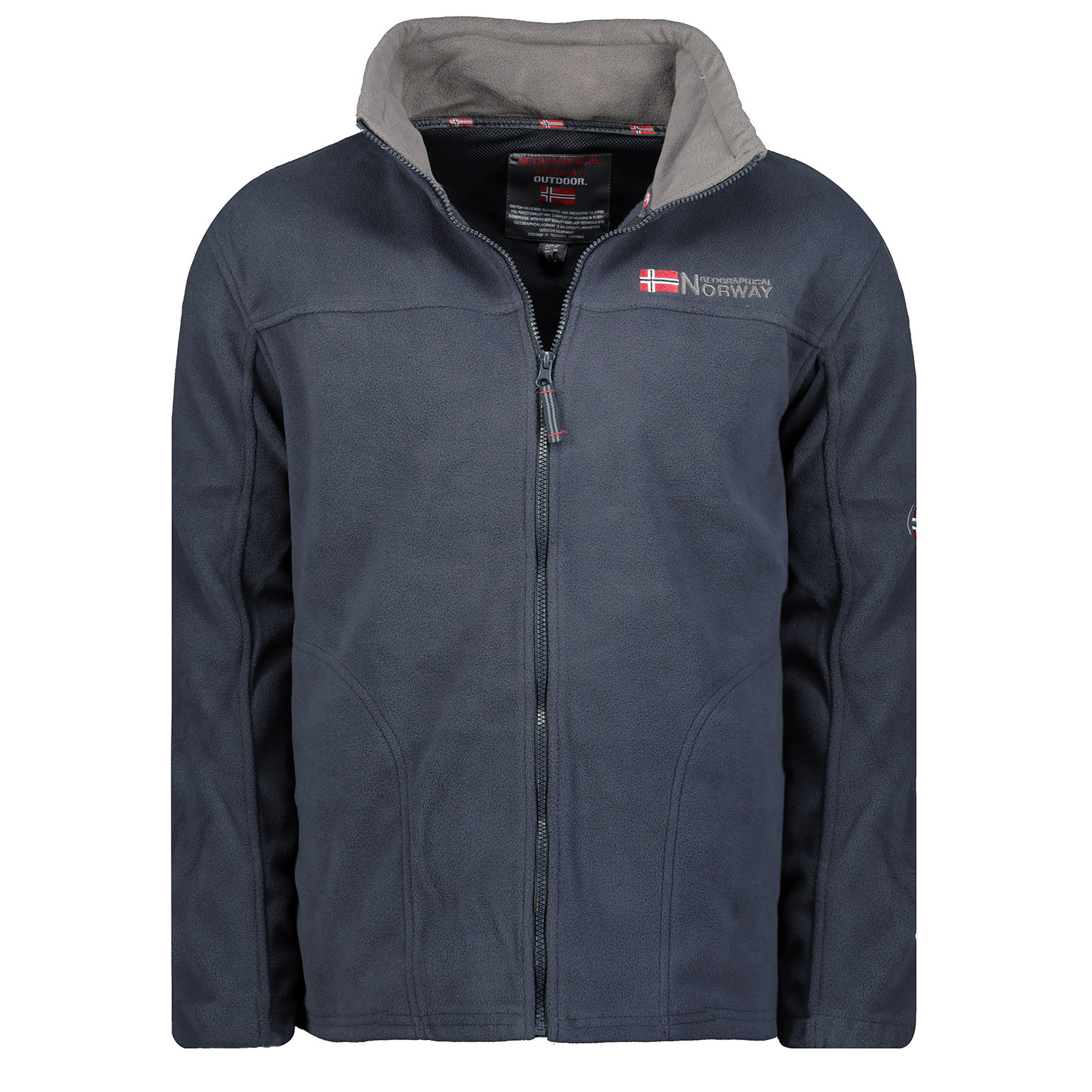 3543115651486 - Gestickter Baumwoll-Fleece mit Reißverschluss Geographical Norway Tamazonie