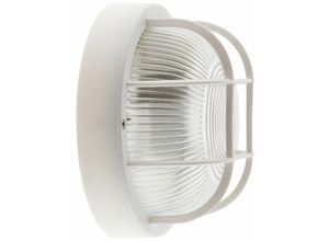 3545411410088 - - Außenwandleuchte 60W mit Gitter IP44 E27 - Weiß - Zenitech