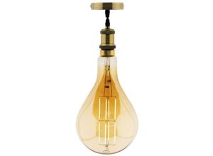 3545414549181 - - Riesen-LED-Lampe E27 - 5W - Warmweiß - 350 lm - 2500K - inkl Aufhängung - Zenitech