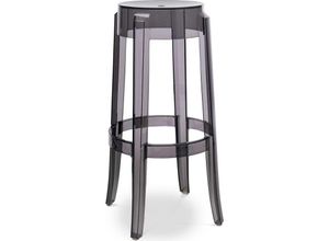 3550308649052 - Privatefloor - Bar Hocker Victoria Queen - 75cm - Design Transparent Hellgrau - pc Kunststoff - Hellgrau