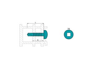 3553974204150 - Scell-it - Schachtel 250 Selbstbohrschrauben Edelstahl Alu 48x38 mm - SQ2 - TCQN48038