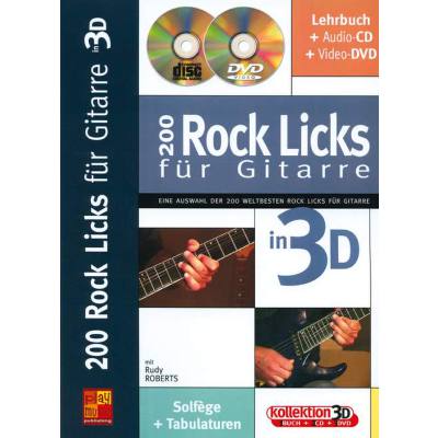 3555111302088 - 200 Rock licks für Gitarre in 3 D