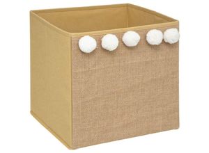 3560231526757 - Atmosphera Créateur Dintérieur - Aufbewahrungsbox Kind - Pompons - Jute