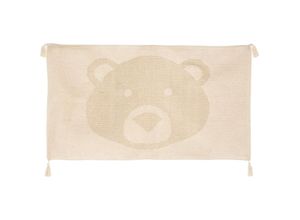 3560231528539 - Atmosphera - Kinderteppich aus Baumwolle bär mit Fransen 90 x 60 cm