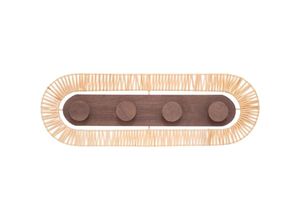 3560231558574 - Kleiderhaken mit 4 Haken Tropiques - Rattan 76x25 cm Atmosphera Créateur Dintérieur