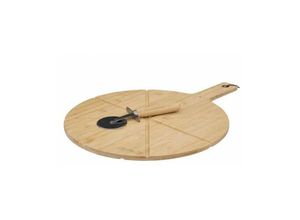 3560231651497 - Pizza-schneidebrett mit bambusrolle 37cm - Holz - 5five 3560231651497 - Pizza-schneidebrett mit bambusrolle 37cm - Holz - 5five