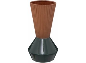 3560231659493 - Blumenvase ALICANTE Terrakotta mit Grün 25 cm