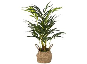 3560231660703 - Atmosphera Créateur Dintérieur - Künstliche Palme - Topf aus Schilfrohr - H80 cm