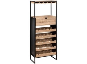 3560232575730 - 5five - barschrank x25 flaschen aliaj effekt natureiche - Schwarz