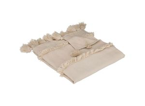 3560232591815 - Atmosphera - Tagesdecke Boho Row 100% pet aus Recycling mit Fransen 180 x 130 cm