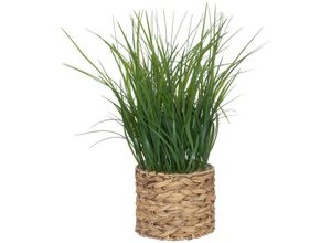 3560232686412 - Atmosphera Créateur Dintérieur - Künstliches Gras im Topf aus Wasserhyazinthe h 70 cm