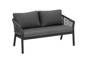 3560232690976 - Gartensofa oriengo Anthrazit & Graphit - Epoxidbeschichtetes Aluminium - Polyester - Hespéride - Anthrazit   Graphit