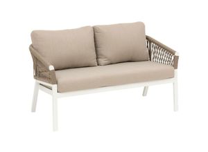 3560232691058 - Hesperide - Gartensofa oriengo Taupe & Weiß - Epoxidbeschichtetes Aluminium - Polyester - Hespéride - Taupe   Weiß