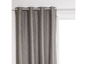 3560232697135 - Atmosphera Créateur Dintérieur - Verdunkelnder Vorhang Dana Metall - grau - jacquard - 140x240 cm