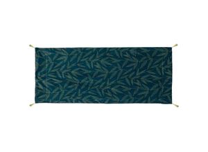 3560232698637 - Quilt Ozie Samt - Entenblau - 80x180 cm Atmosphera Créateur Dintérieur