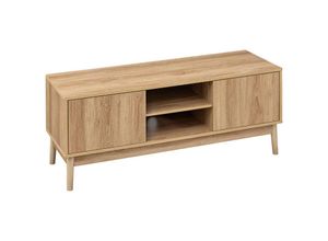 3560232704581 - 5five - tv-möbel mit 2 schränken in eiche natur-effekt abana - beige