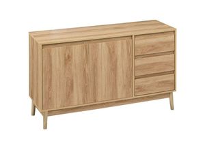 3560232704604 - Five Simply Smart - Sideboard mit 3 schubladen in natürlicher eiche abana - 5five