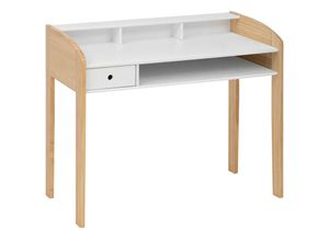 3560232749438 - Atmosphera - Kinder-Schreibtisch im skandinavischen Stil Beine aus recyceltem Holz 100 x 52 x 85 cm