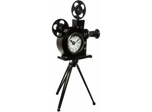 3560233813657 - Atmosphera Créateur Dintérieur - Deko-Uhr mit Dreibein kamera h 515 cm schwarz