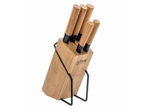 3560233819666 - Block 5 messer black bamboo (schwarzer bambus) - natürliche - 5five